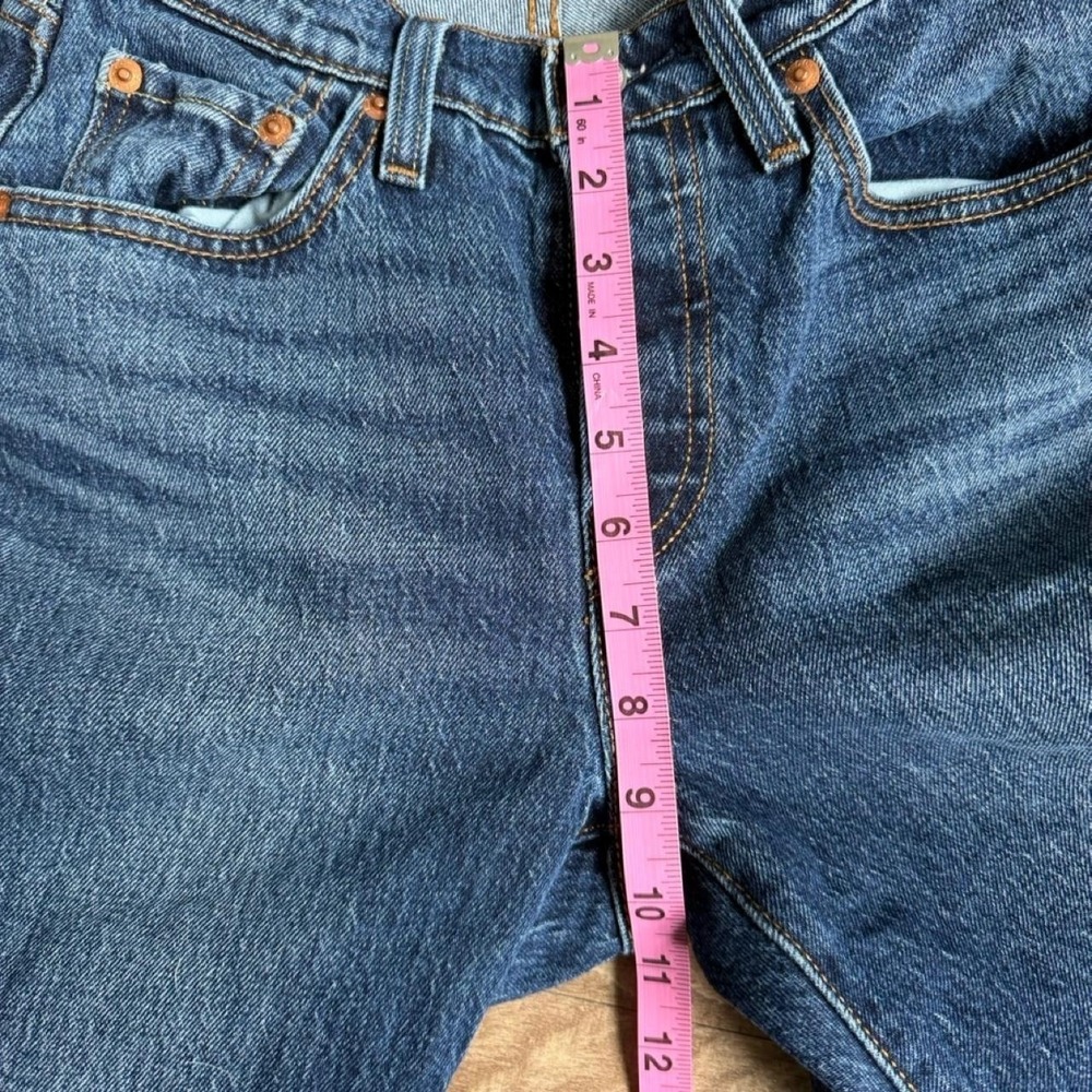 Levi's 501 Curve blue jeans Button Fly High Rise Straight Leg - Picture 8 of 8